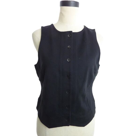 Madewell Tops - NWT Madewell Black Cutaway Button-Front Vest in Ponte M